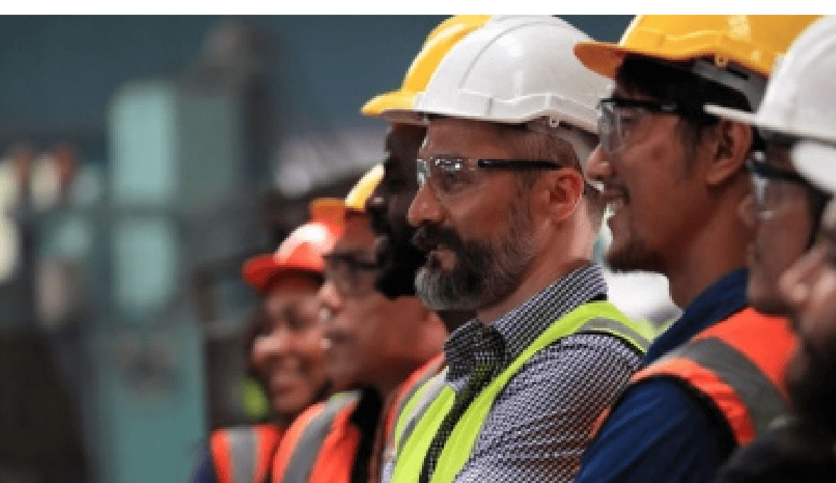 Team working on site